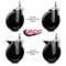 Service Caster 6 Inch Phenolic 12 Inch Threaded Stem Caster Set 2 Brakes SCC SCC-TS20S615-PHS-121315-2-PLB-2 - alternate 2